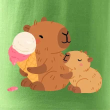 Kapybara se zmrzlinou