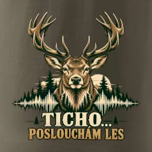 Ticho poslouchám les jelen zvuková křivka