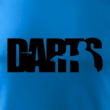 Darts - nápis se šipkařem