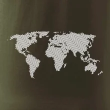 Mapa světa otisk