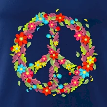 Peace symbol červené květiny