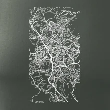 Černobílá mapa Liberec