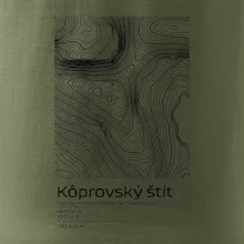 Kôprovský štít - vrstevnice v obdélníku
