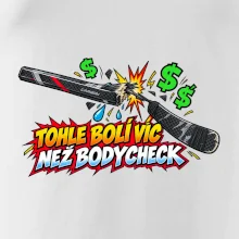 Zlomená hokejka bolí víc než bodycheck