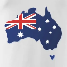 Austrálie - vlajka mapa