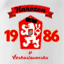 Narozen v Československu - Přelepený znak 1986