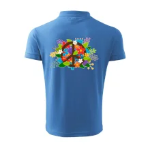 Peace symbol prorostlý květinami