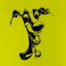 Černobílá karikatura chrt