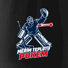 Hokejový teploměr pukem