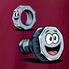 Parové triko - Šroub a matka