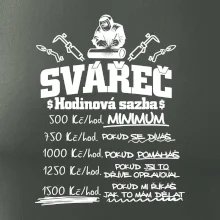 Svářeč - hodinová sazba