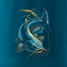 Obrázek sumec a kus stromu