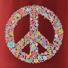 Peace symbol lístečky