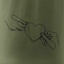 Dvě ruce a srdce jedním tahem