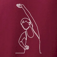 Protahující se žena jedním tahem