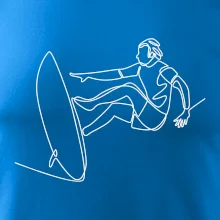 Surfař na vlně jedním tahem