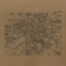 Mapy měst černobílé Praha