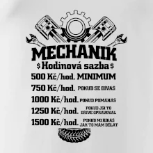 Mechanik - hodinová sazba Mechanik - hodinová sazba