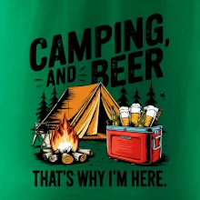 Černý nápis nápis Camping and beer Černý nápis nápis Camping and beer