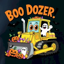 Halloweenský boo dozer