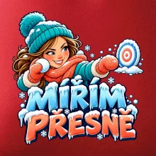 Rodinná vánoční trička - Mířím přesně máma sněhová bitva