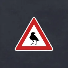 Dopravní značka - Pozor havran