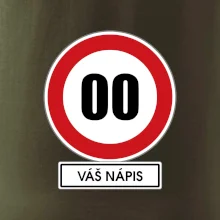 Dopravní značka - rychlost - váš nápis