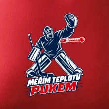 Hokejový teploměr pukem