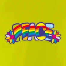 Peace nápis duhový