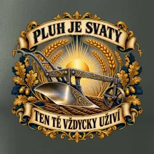 Posvátný pluh s pšeničnou svatozáří