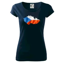 Česká vlajka v obrysu republiky