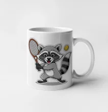 Mýval hraje tenis kreslený