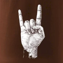 Rocková ruka kreslená