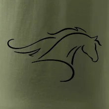 Kůň - bežící silueta hlavy