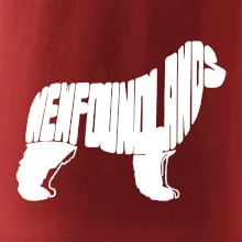 Novofundlandský pes - nápis v tělě