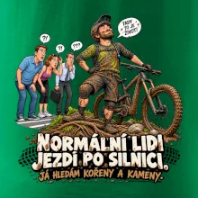 Normální lidi jezdí po silnici cyklistický humor