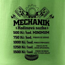 Mechanik - hodinová sazba
