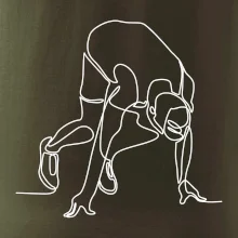 Běžec na startu jedním tahem