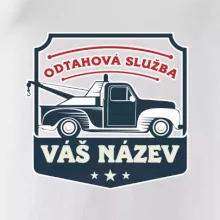 Odtahová služba - erb - červený nápis