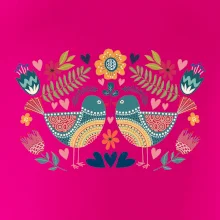 Folklor - dva barevní ptáčci