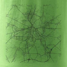 Mapy měst černobílé Plzeň