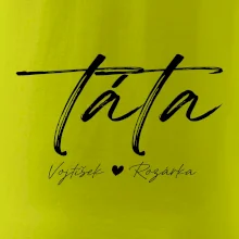 Triko táta psací se jmény dětí