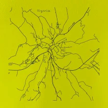 Černobílá mapa Vizovice