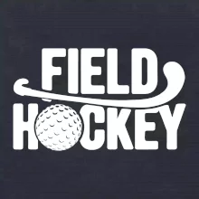 Field hockey míček a nápis