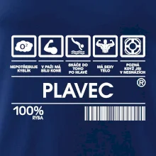 Čárový kód  - Plavec/plavkyně Čárový kód  - Plavec/plavkyně