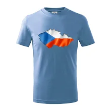 Česká vlajka v obrysu republiky