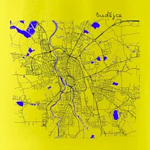 Budějce  - Mapa s vodními toky