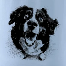 Černobílá karikatura Bernský salašnický pes