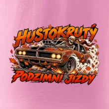 Kostlivec v rezavém bouráku na podzimní jízdě