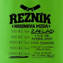 Hodinová mzda řezník